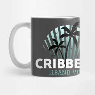 Caribbean island vibe palm tree Mug